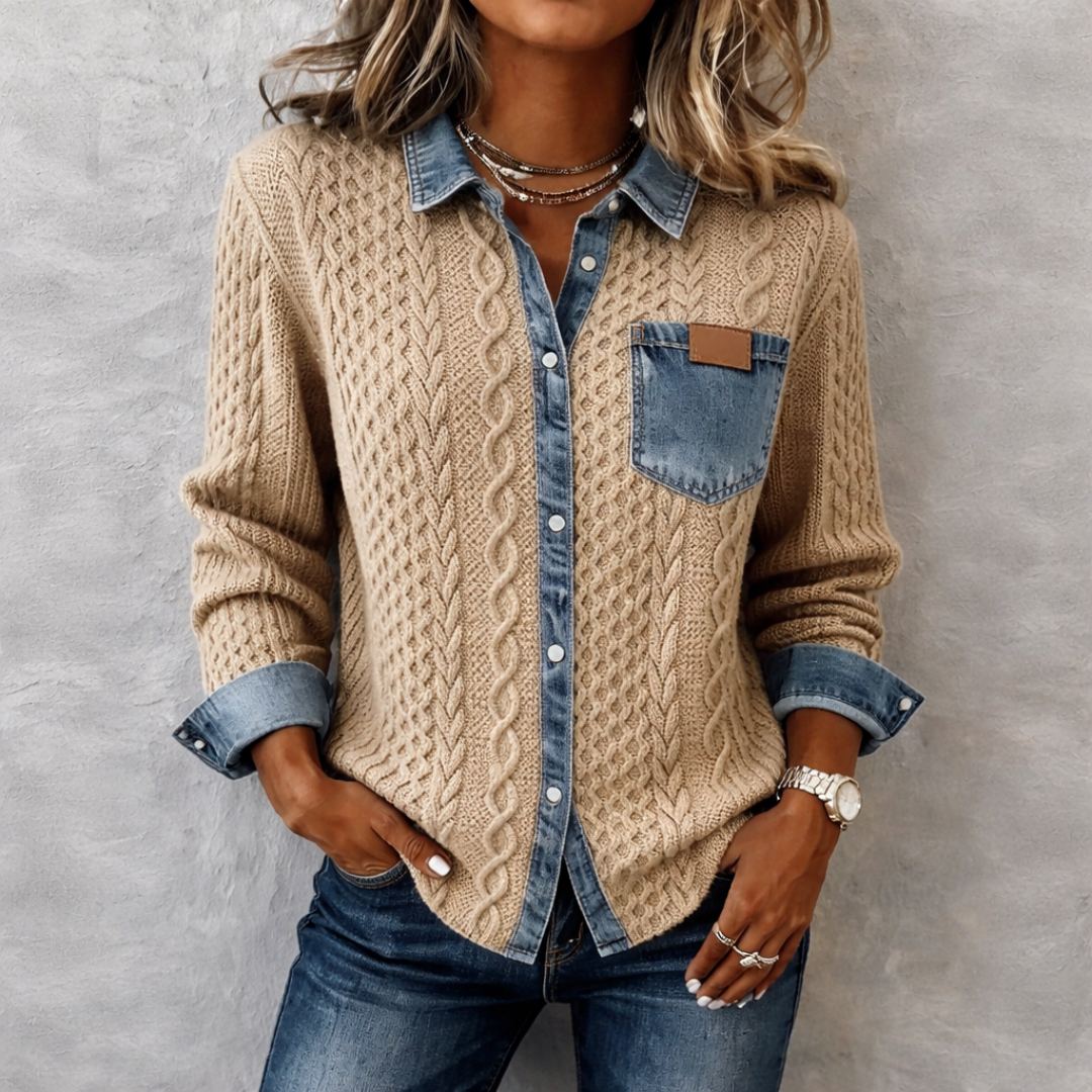 Emilia™ Knit Denim Shirt