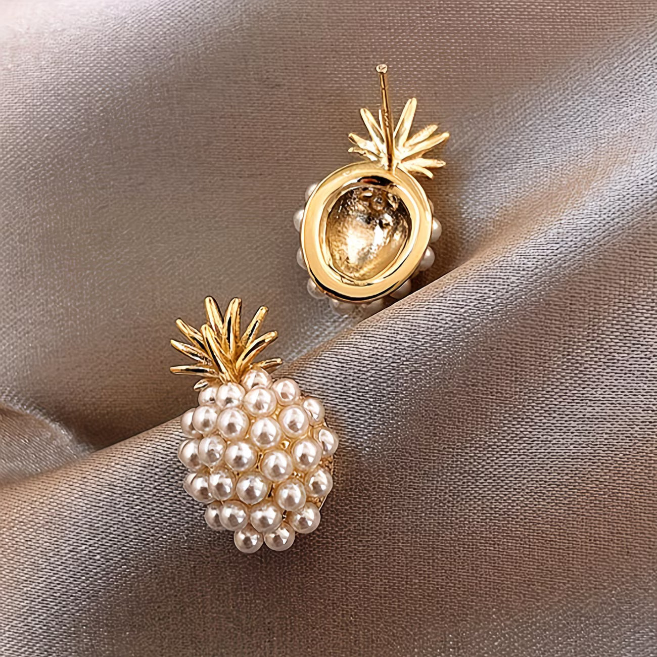 Pearl Pineapple Earrings