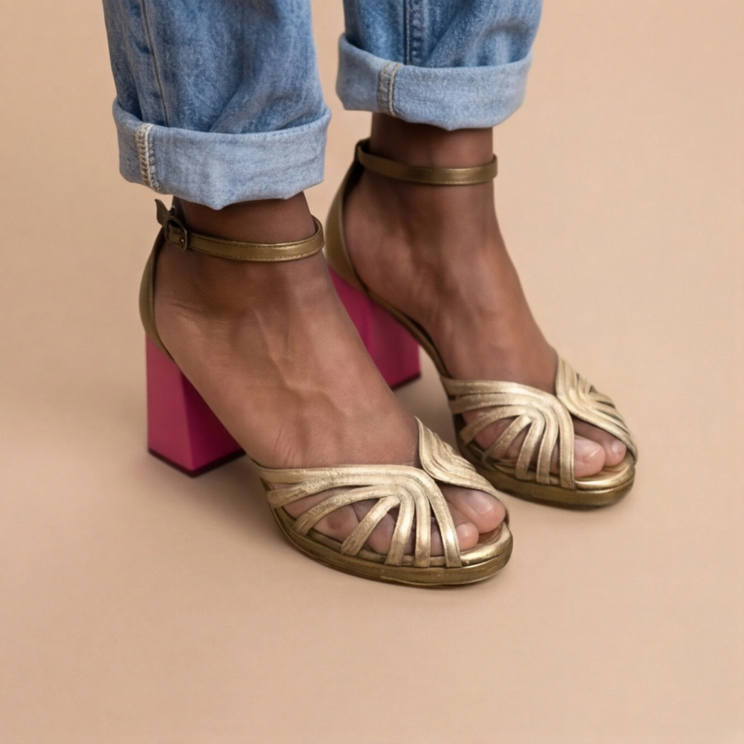 Noelyrah | Gold Block Heel