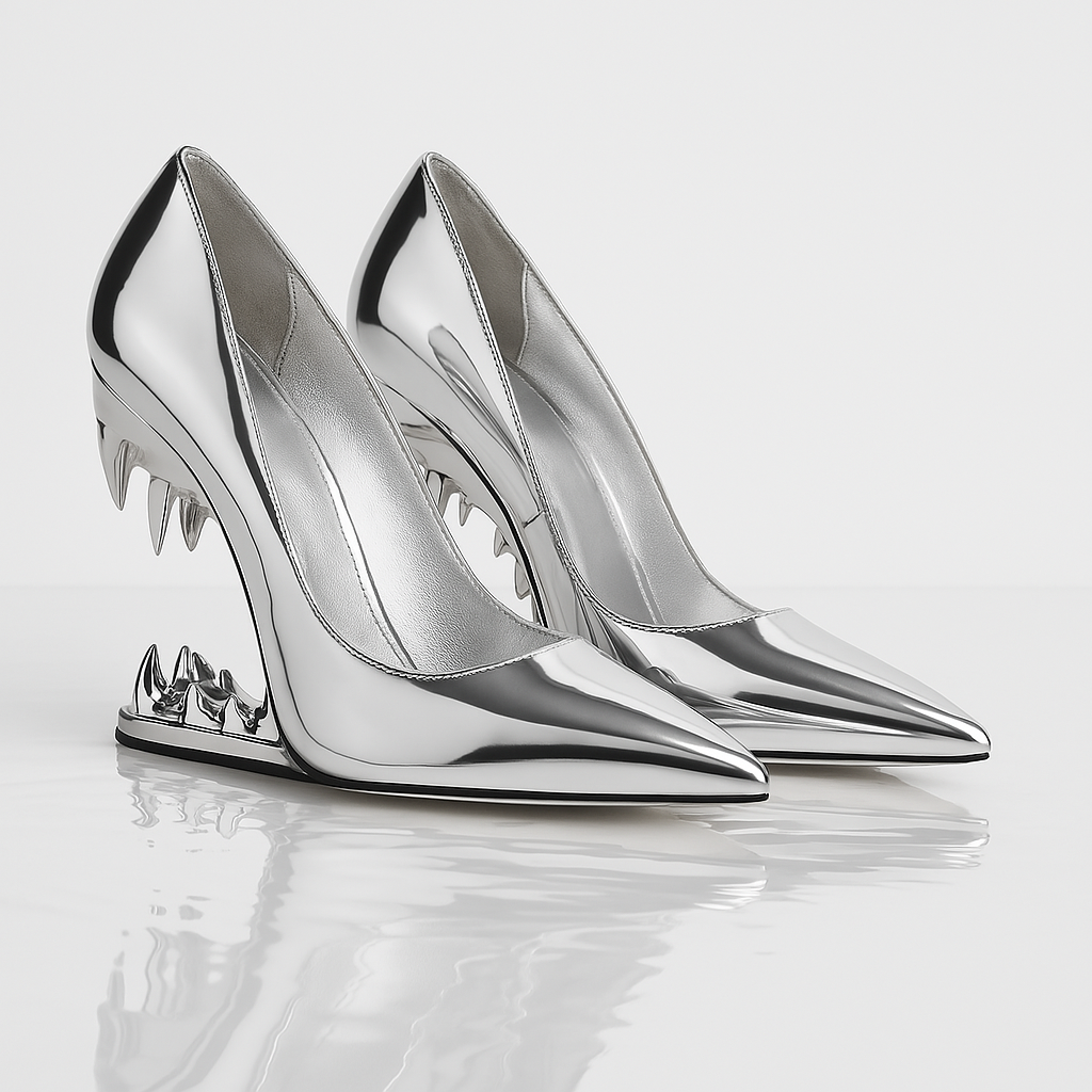 Panther Teeth High-Heel Stiletto Pumps