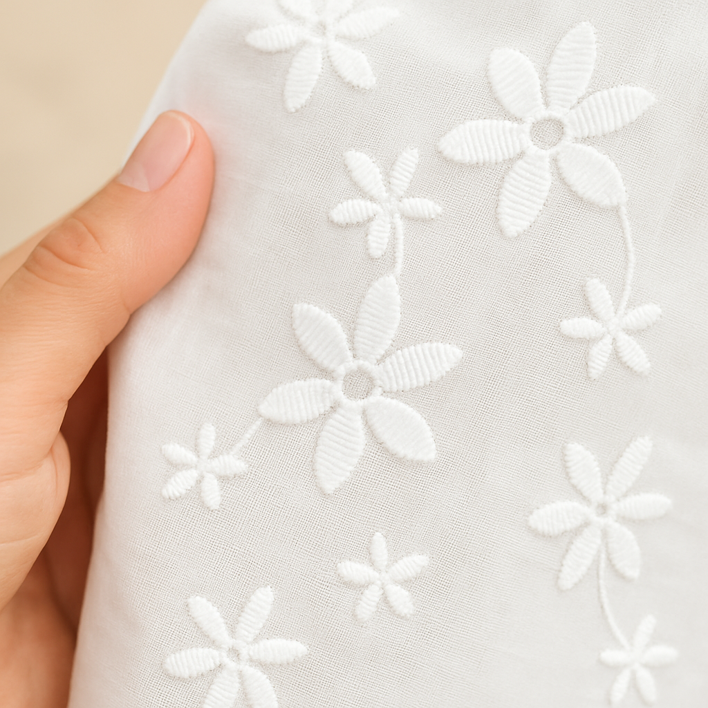 Rena Natural Cotton-Linen Top