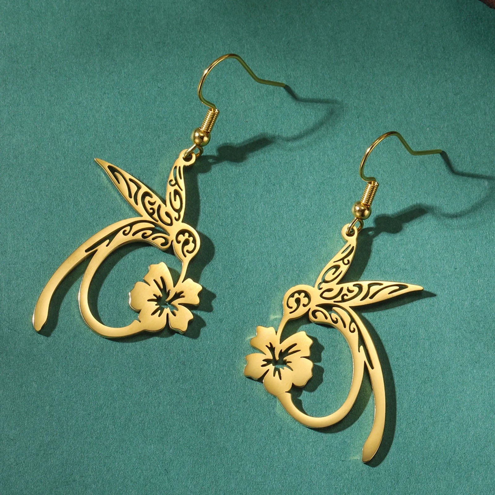 Hummingbird Spirit Stainless Steel Earrings