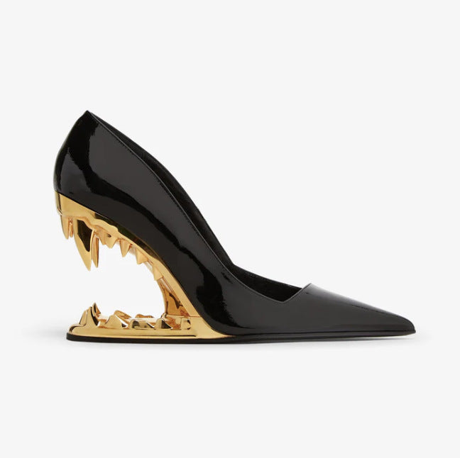 Panther Teeth High-Heel Stiletto Pumps