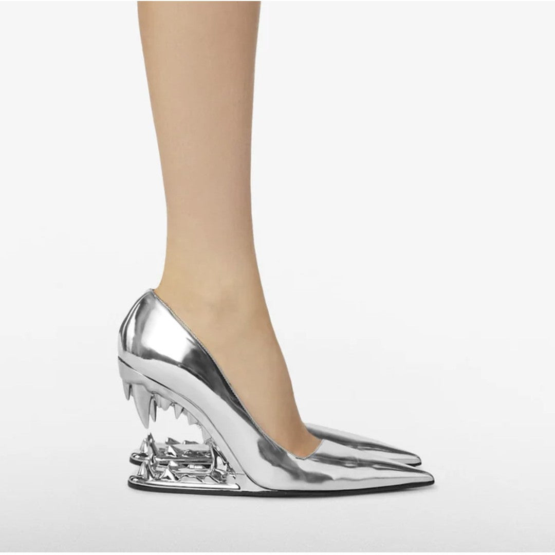 Panther Teeth High-Heel Stiletto Pumps