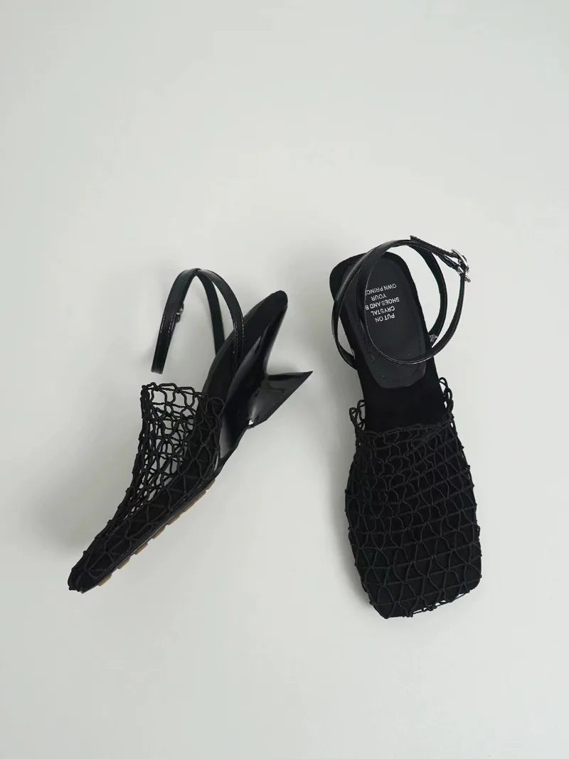 Fallon Mesh Weave Heels