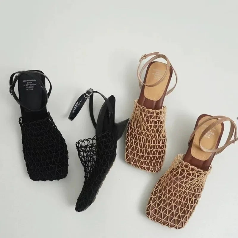Fallon Mesh Weave Heels