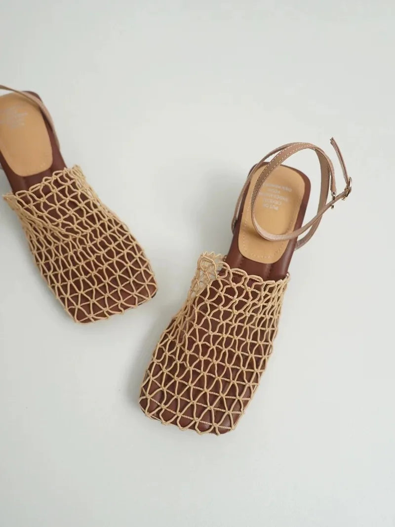 Fallon Mesh Weave Heels