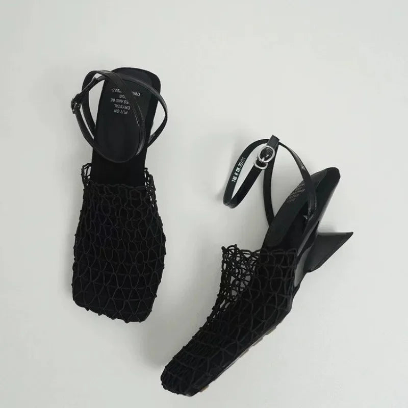 Fallon Mesh Weave Heels