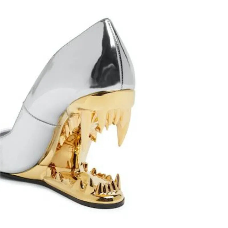 Panther Teeth High-Heel Stiletto Pumps