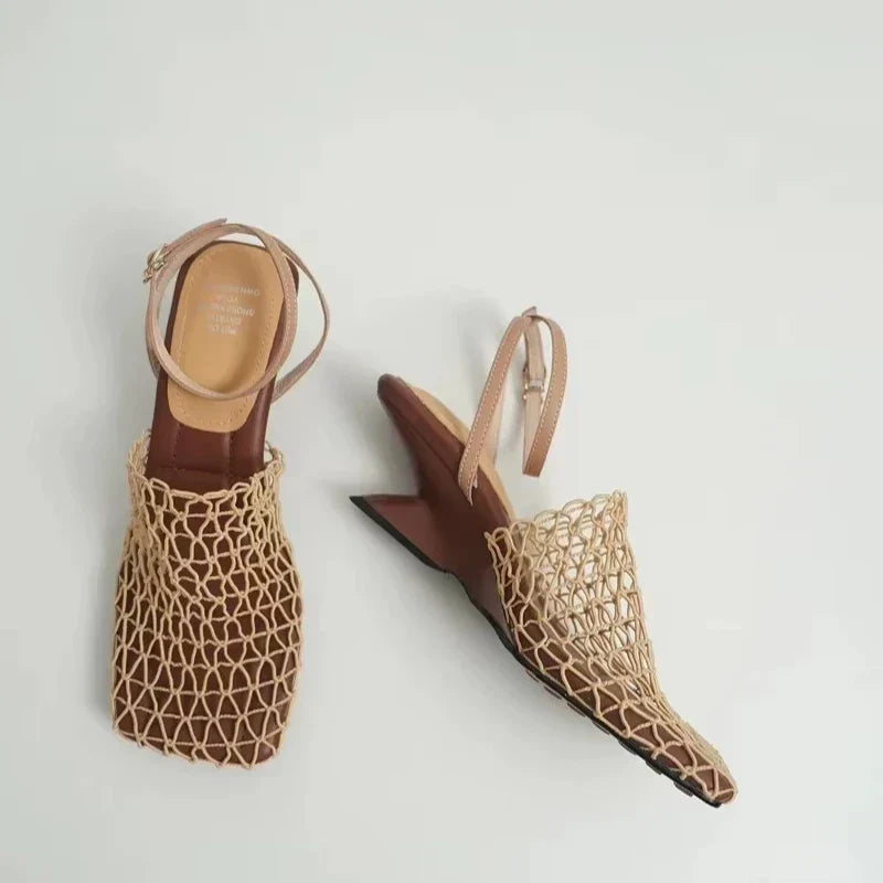 Fallon Mesh Weave Heels
