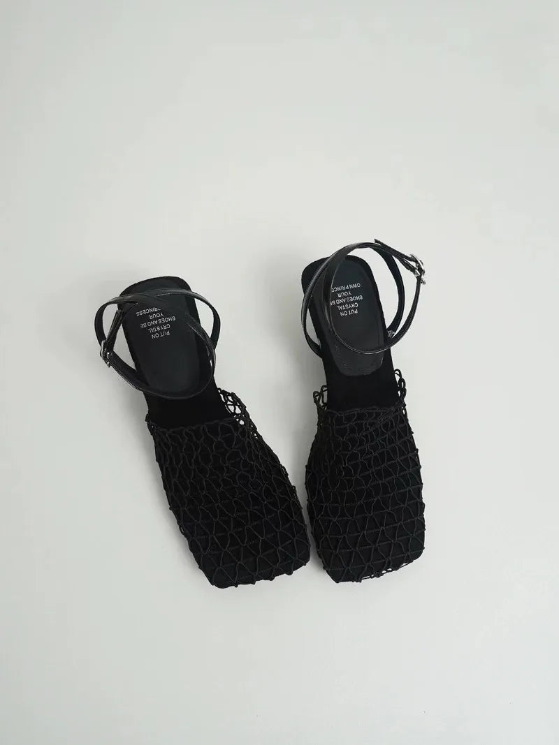 Fallon Mesh Weave Heels