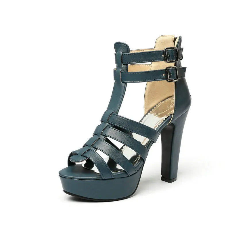 Lacey Strapped Platform Heels
