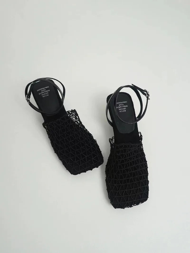 Fallon Mesh Weave Heels