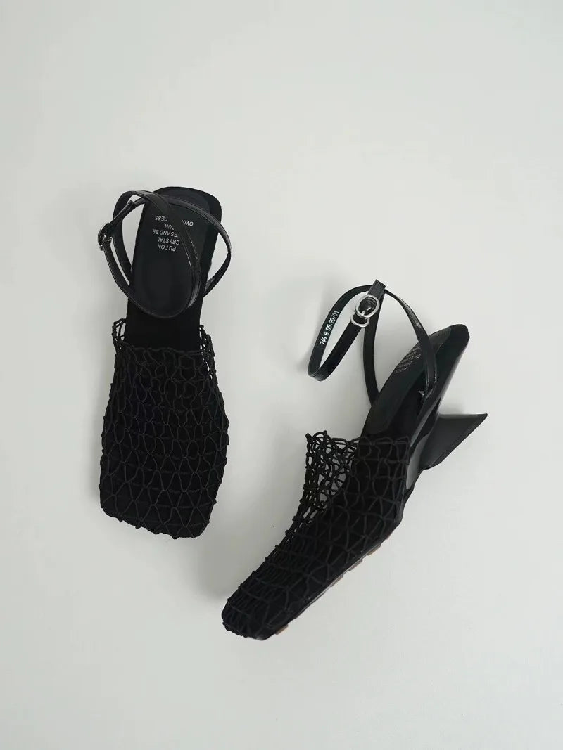 Fallon Mesh Weave Heels