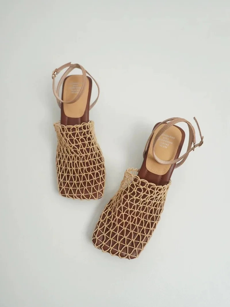 Fallon Mesh Weave Heels