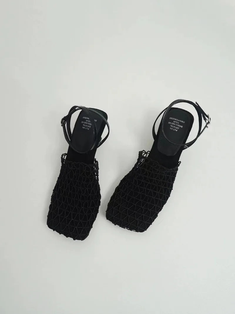 Fallon Mesh Weave Heels