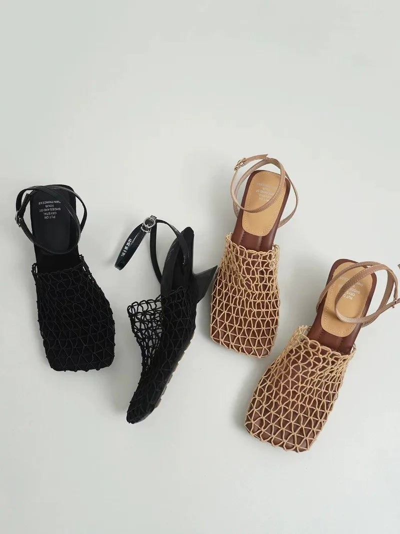 Fallon Mesh Weave Heels