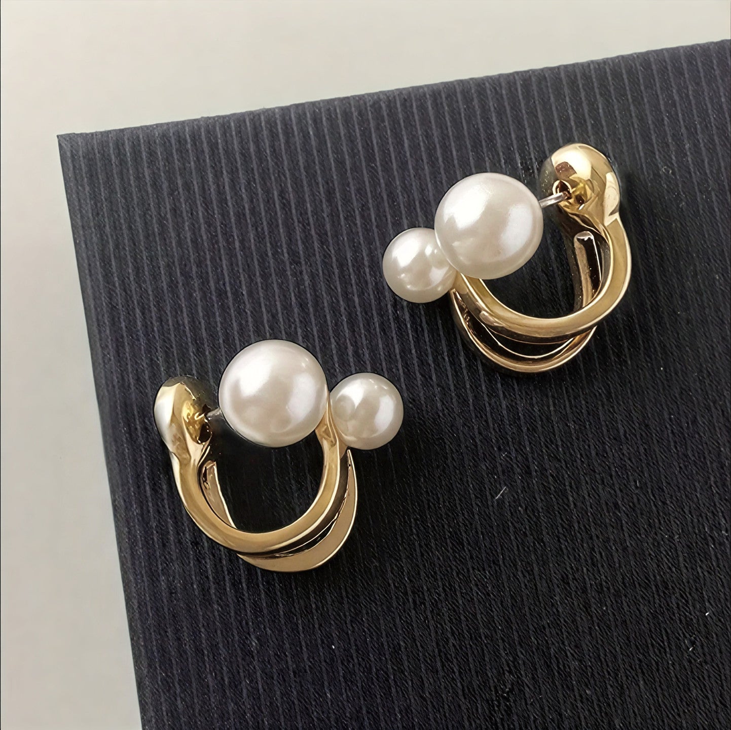 Twisted Pearl Statement Earrings