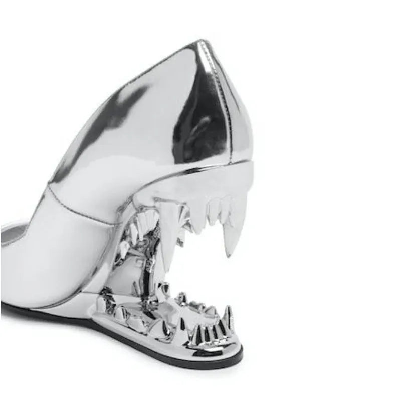 Panther Teeth High-Heel Stiletto Pumps