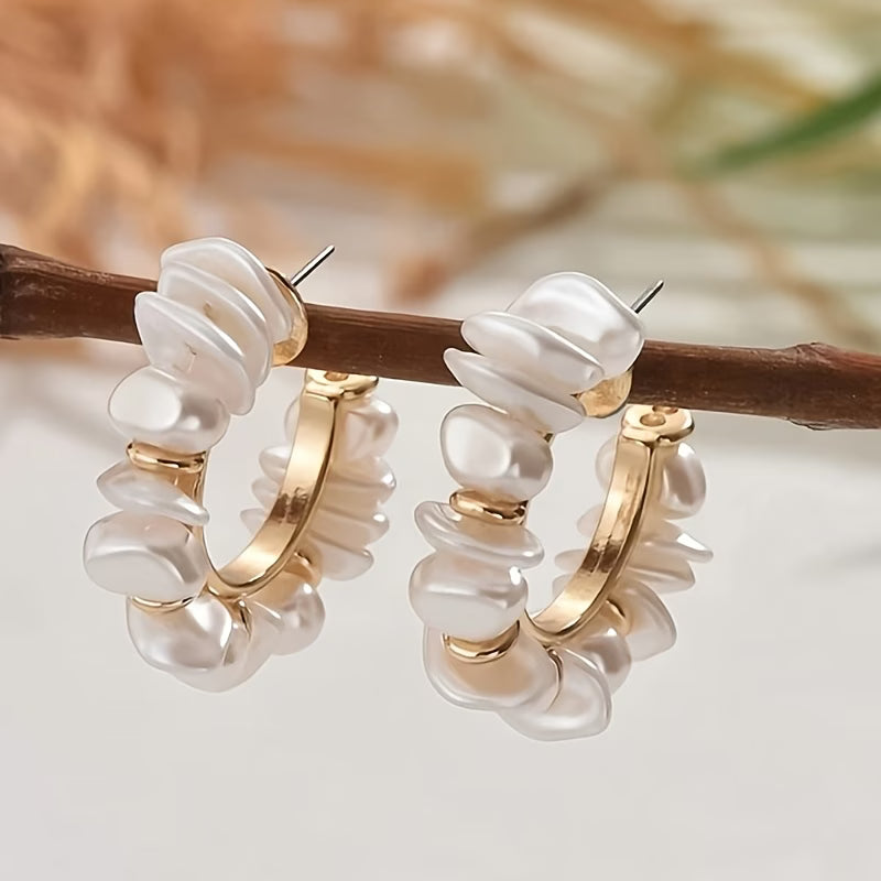 Chunky Pearl Statement Earrings