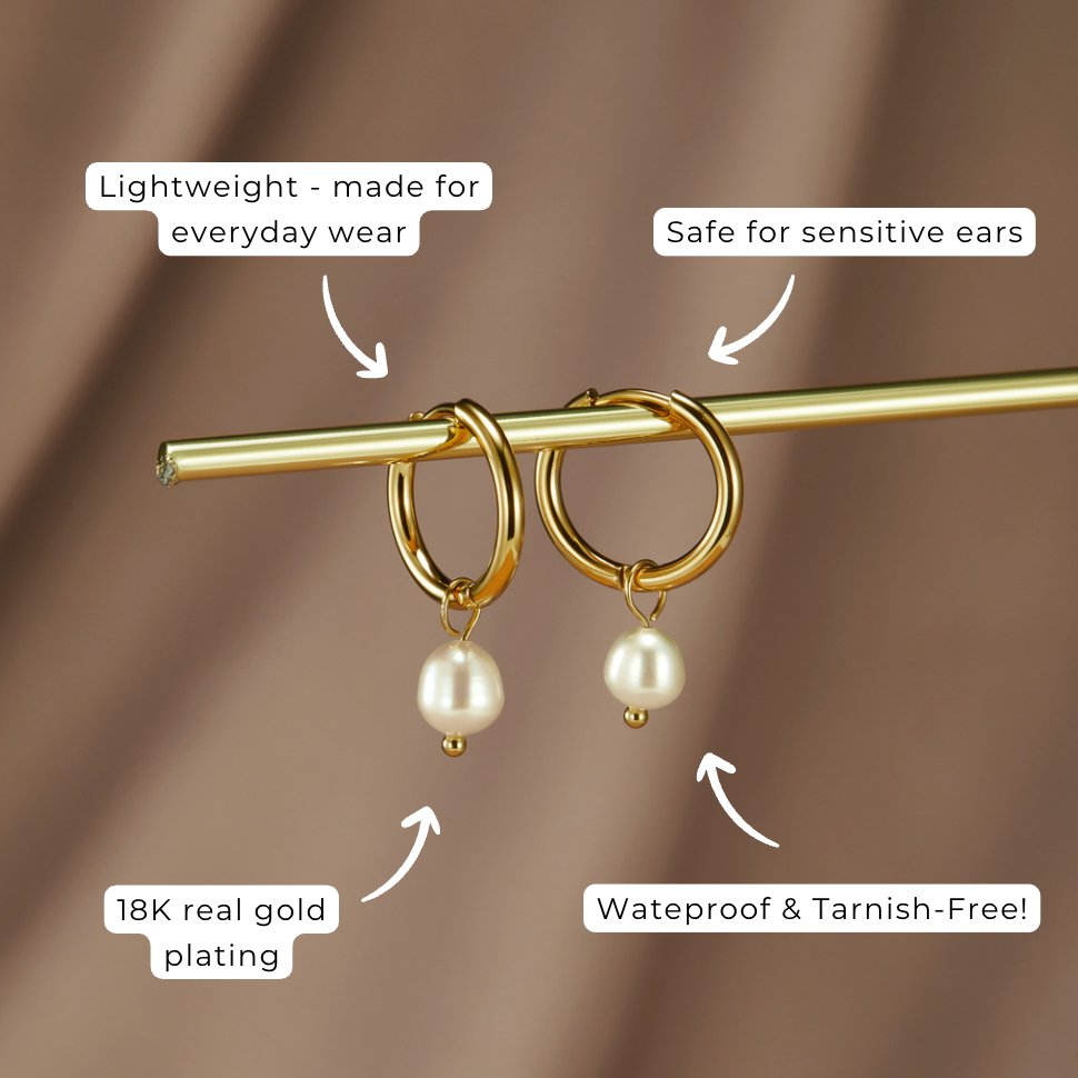 The Classic Pearl Hoop Earrings