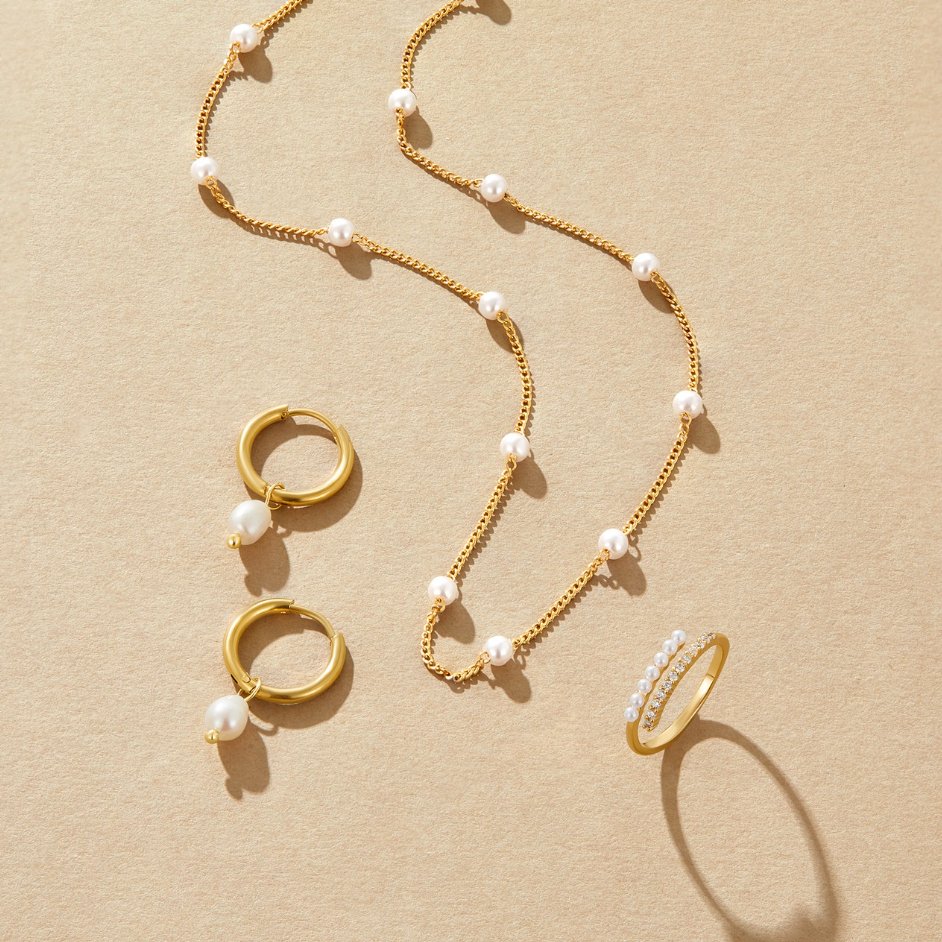 The Classic Pearl Hoop Earrings