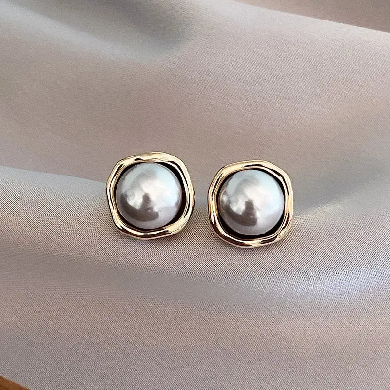 Premium Black Pearl Stud Earrings