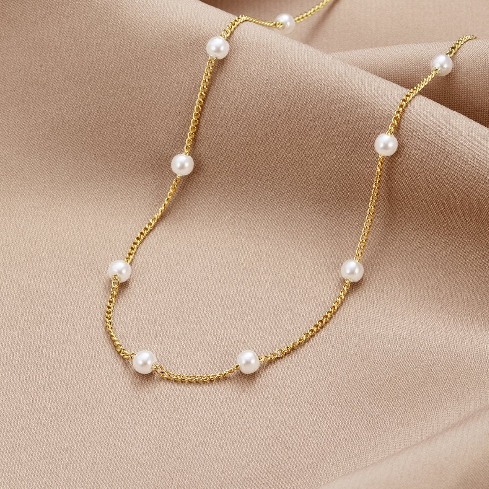 Timeless Pearl Gold Necklace